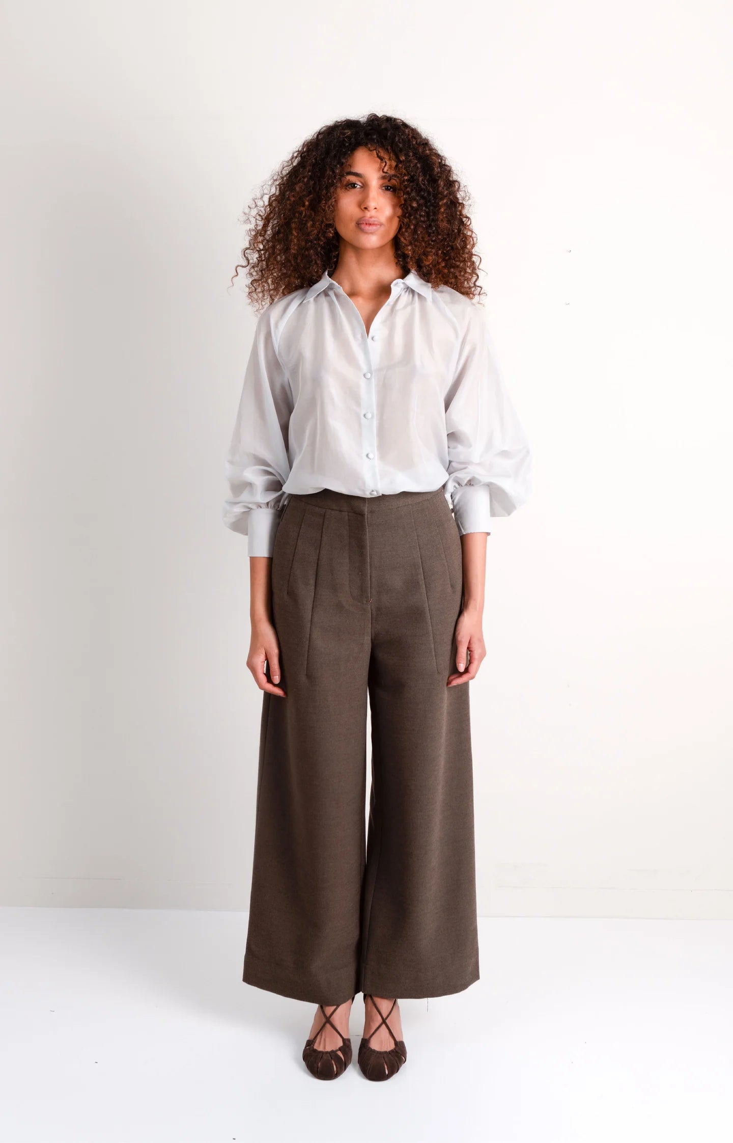 Silk cotton blouse with collar, Cathrine Hammel