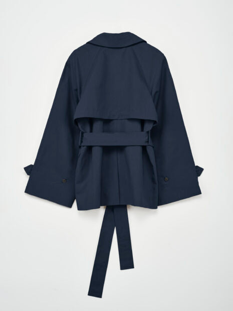 Short Trench Dark Navy, Julie Josephine
