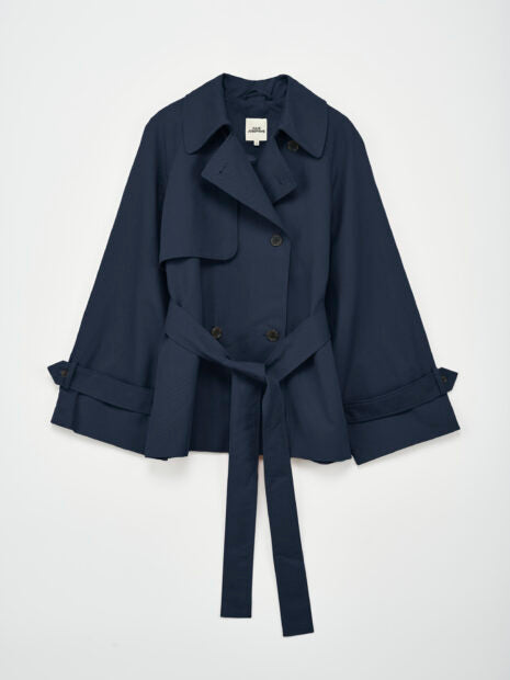 Short Trench Dark Navy, Julie Josephine