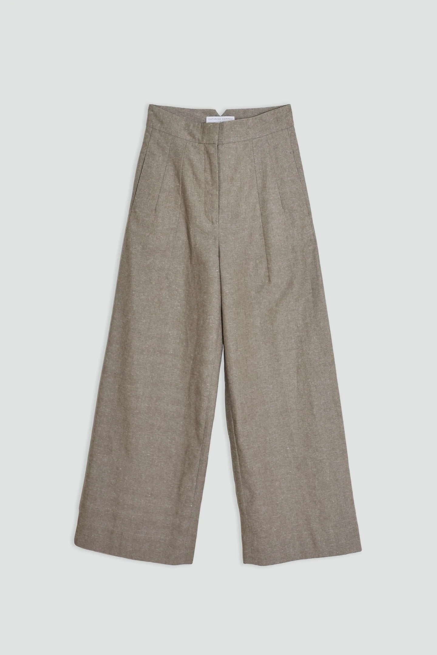 Linen cotton high waist pants - Cathrine Hammel